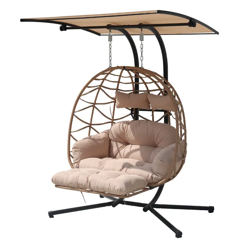 Hot sale yellow double hanging basket with leg support and ceiling