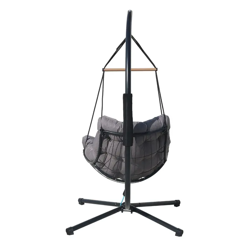 small package Best selling high quality garden rattan foldable rope indoor and outdoor swing chair