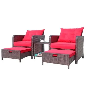 Rattan garden sofa
