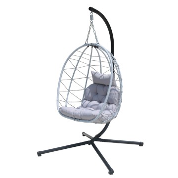 Patio Outdoor Furniture Hotel Furniture Patio Egg Chair White Rattan Hanging Chair