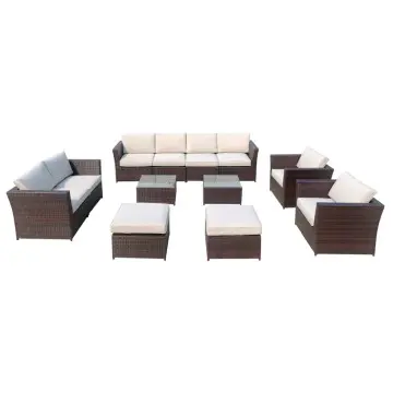 7PCS Seel RattanSofa=Four armless sof...