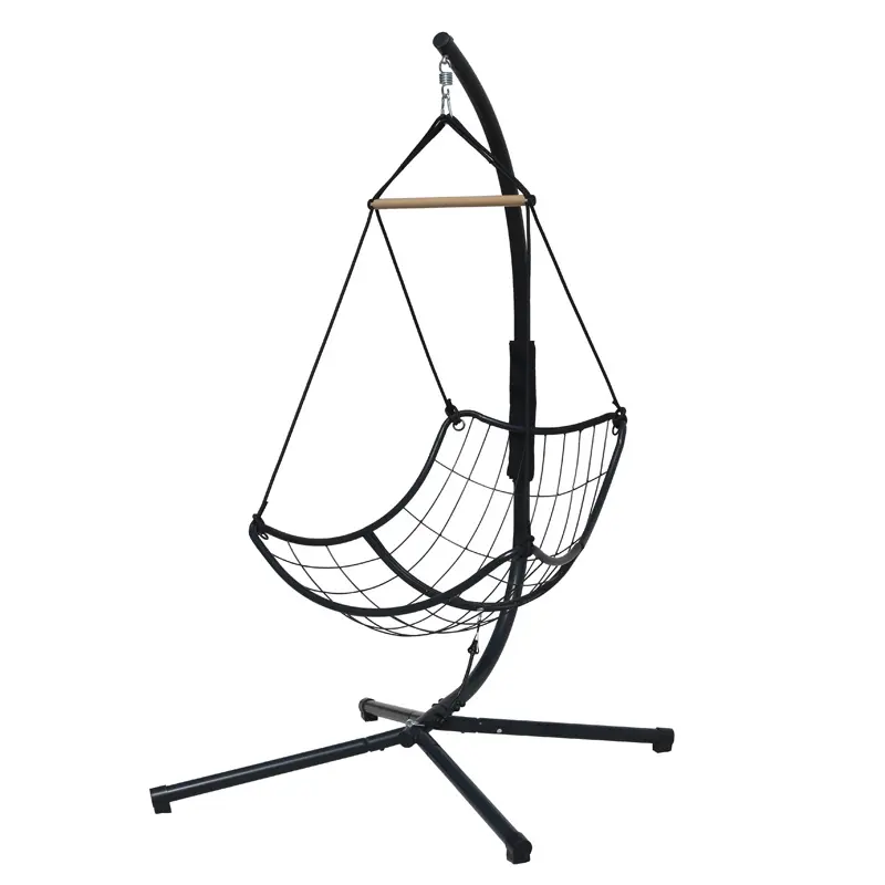 small package Best selling high quality garden rattan foldable rope indoor and outdoor swing chair