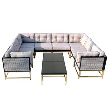 Luxury garden furniture modern outdoor furniture outdoor couch grey rattan garden furniture rattan garden sofa sale