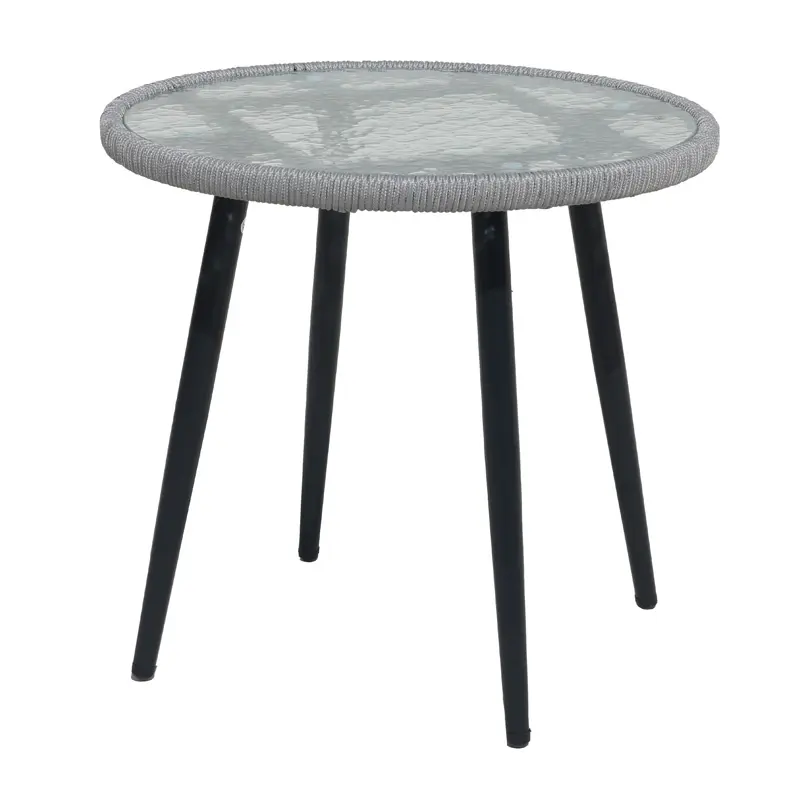 Outdoor silver gray furniture metal patio furniture modern outdoor dining set patio table and chairs