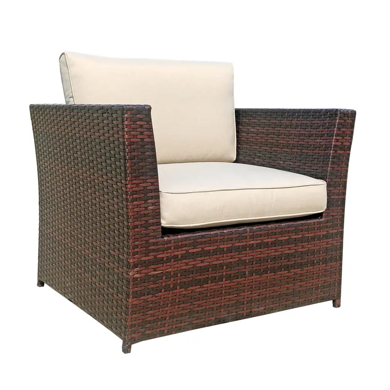 7PCS Seel RattanSofa=Four armless sofa+Two corner sofa+One table