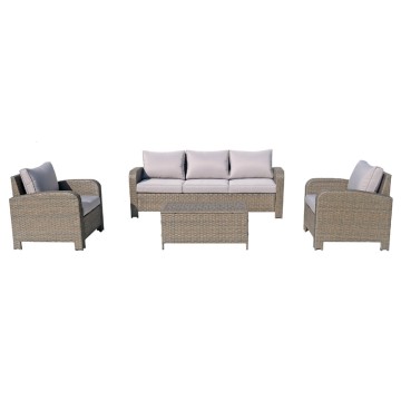 All weather wicker outdoor furniture rattan sofa outdoor wicker sofa 4 piece wicker patio set