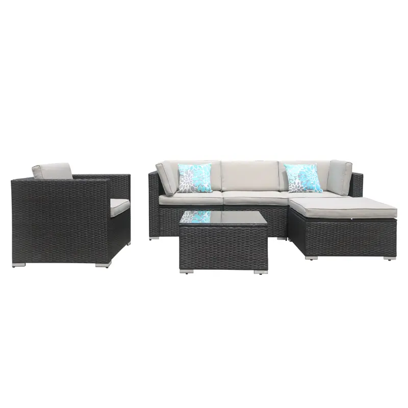 Luxury garden furniture plastic wicker patio furniture rattan furniture set rattan garden furniture