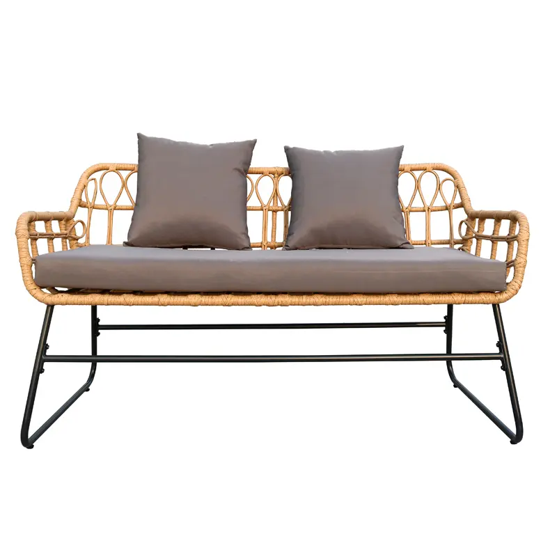 Four-piece set, black leg tubes,outdoor garden furniture