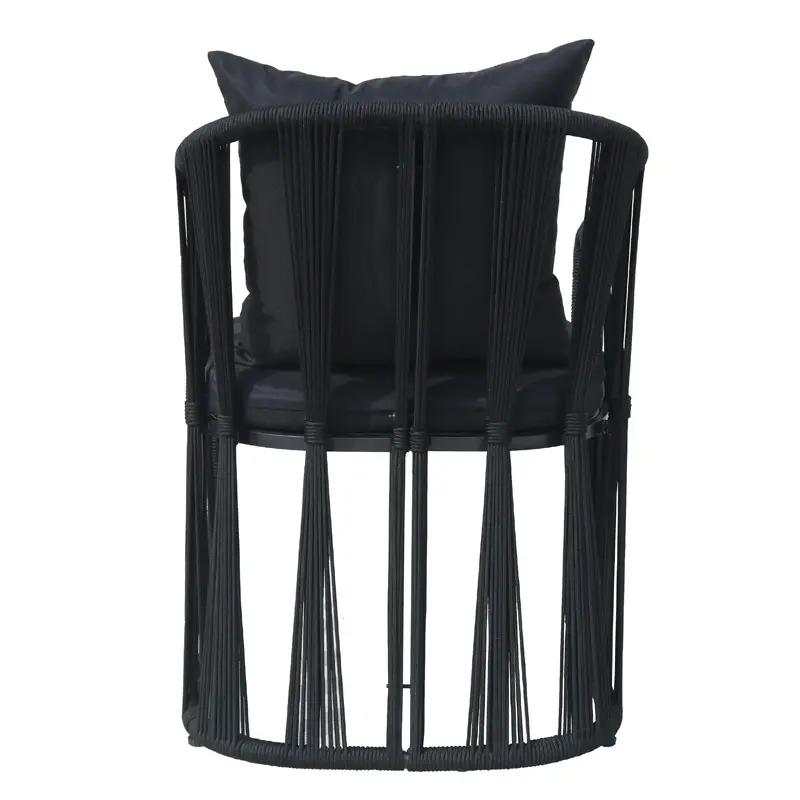 Modern black outdoor furniture grey rattan garden furniture metal garden furniture garden table and chairs set