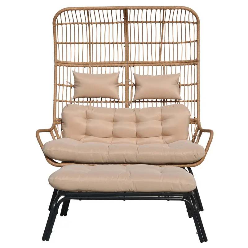 Garden furniture metal patio furniture garden basket chair double egg chair